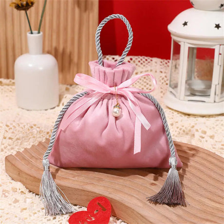 Luxury Packing Drawstring Velvet Pouch Sachet Gift Bag