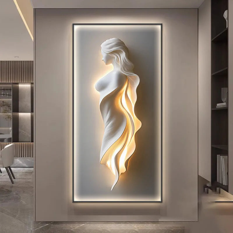 Lumière Entrance Wall Art | Illuminated Abstract Canvas
