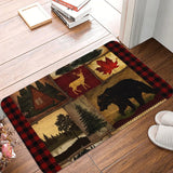 Rustic Bear Pattern Welcome Mat - Anti-Slip Carpet for Every Room
