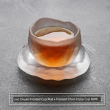 Elegant Frosted Japanese Glass Tea Cup – Single Serve Delight Julia M Home & Kitchen