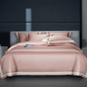 Premium 1400TC Egyptian Cotton Smooth Soft Bedding Set Chic White Grey Patchwork Duvet Cover Flat/Fitted Bed Sheet Pillowcases