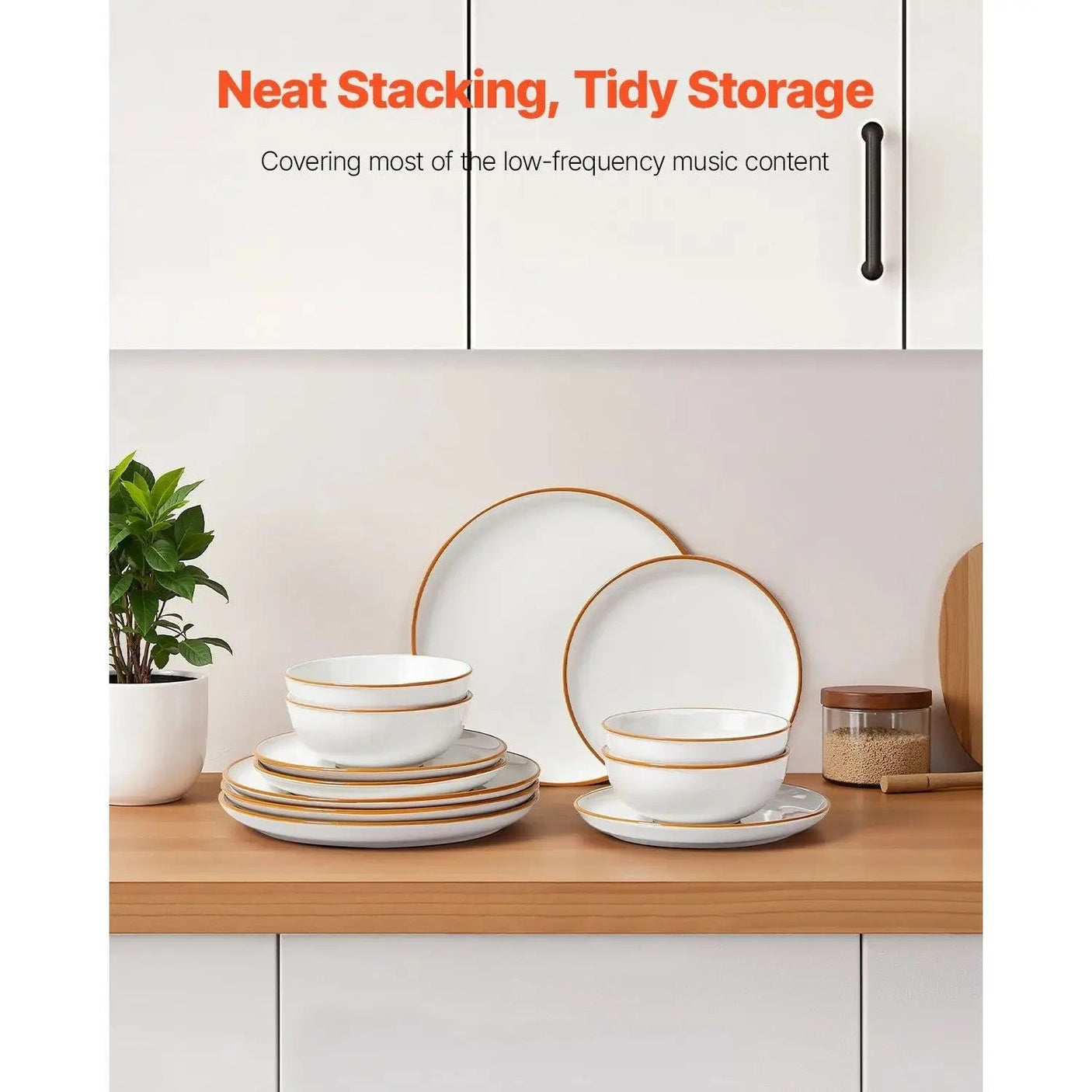 12-Piece White Ceramic Dinnerware Set Includes Plates and Bowls for 4 Servings Julia M LifeStyles