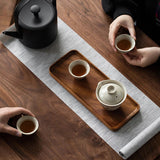 Tableware Solid Wood Food Tray Round Rectangle Dessert Plate Japanese-style Wooden Snack Fruit Tea Saucer Pallet Bread Board Julia M LifeStyles