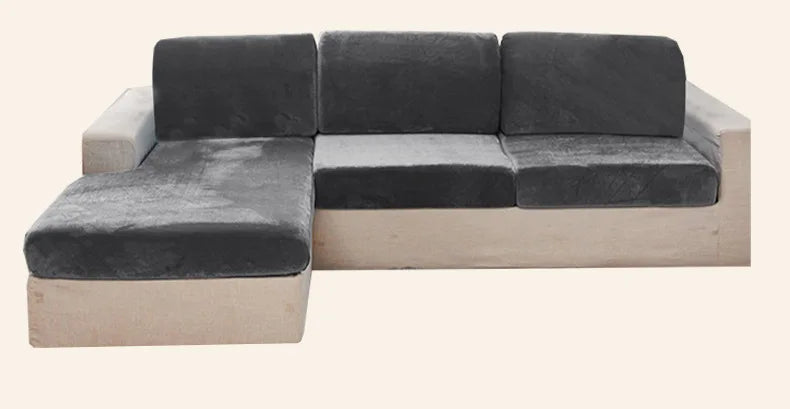 Thickened Elastic Silver Fox Fleece Sofa Cover