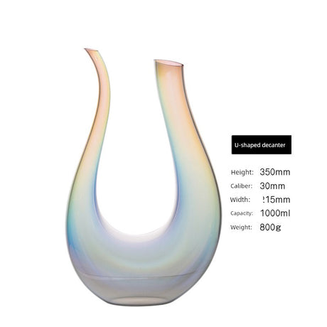 Japanese-Style Colorful Crystal Wine Goblet - Rainbow Champagne Glass