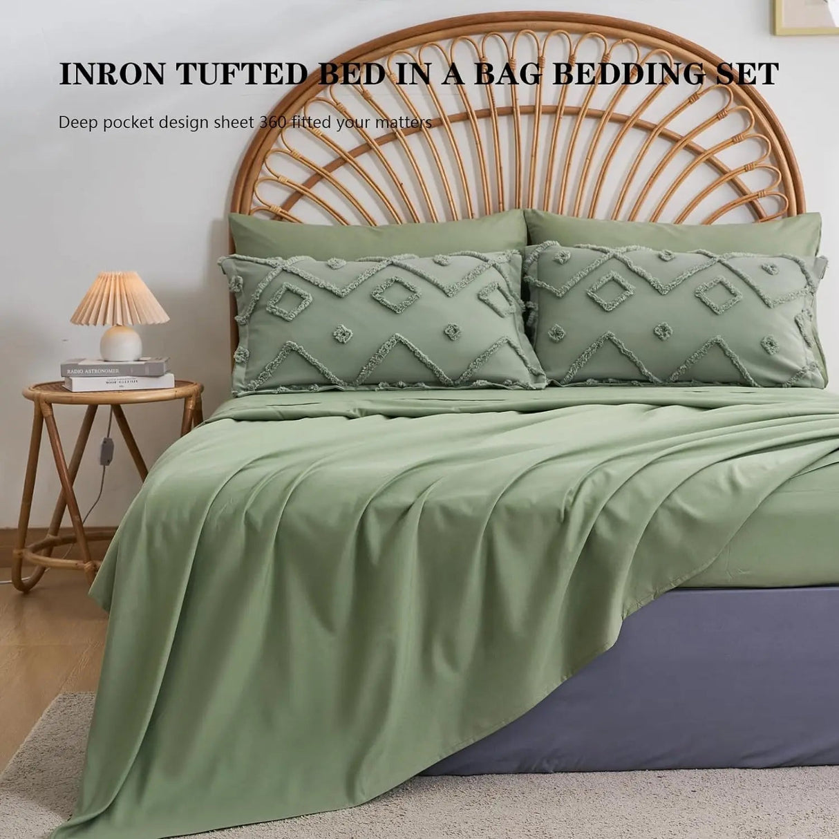 7 Pcs solid color tufted quilt set, microfiber soft and lightweight, durable and easy to wash bedding set , for all seasons Julia M LifeStyles