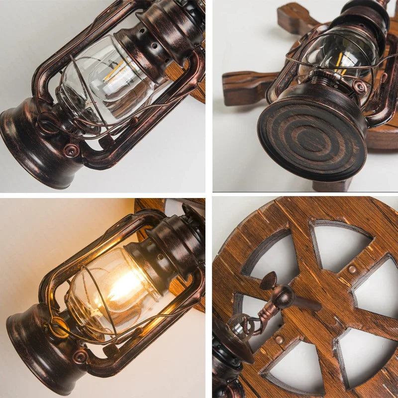 Mariner Wood & Iron Wall Sconce