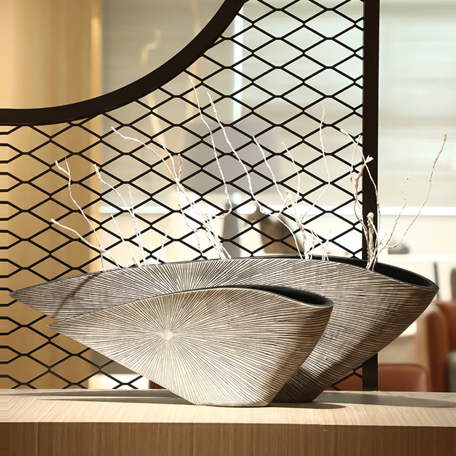 Atelier Form Sculptural Resin Vase | Modern Decorative Accent