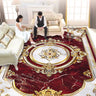 European Style Luxury Living Room Carpet - Red Retro Design