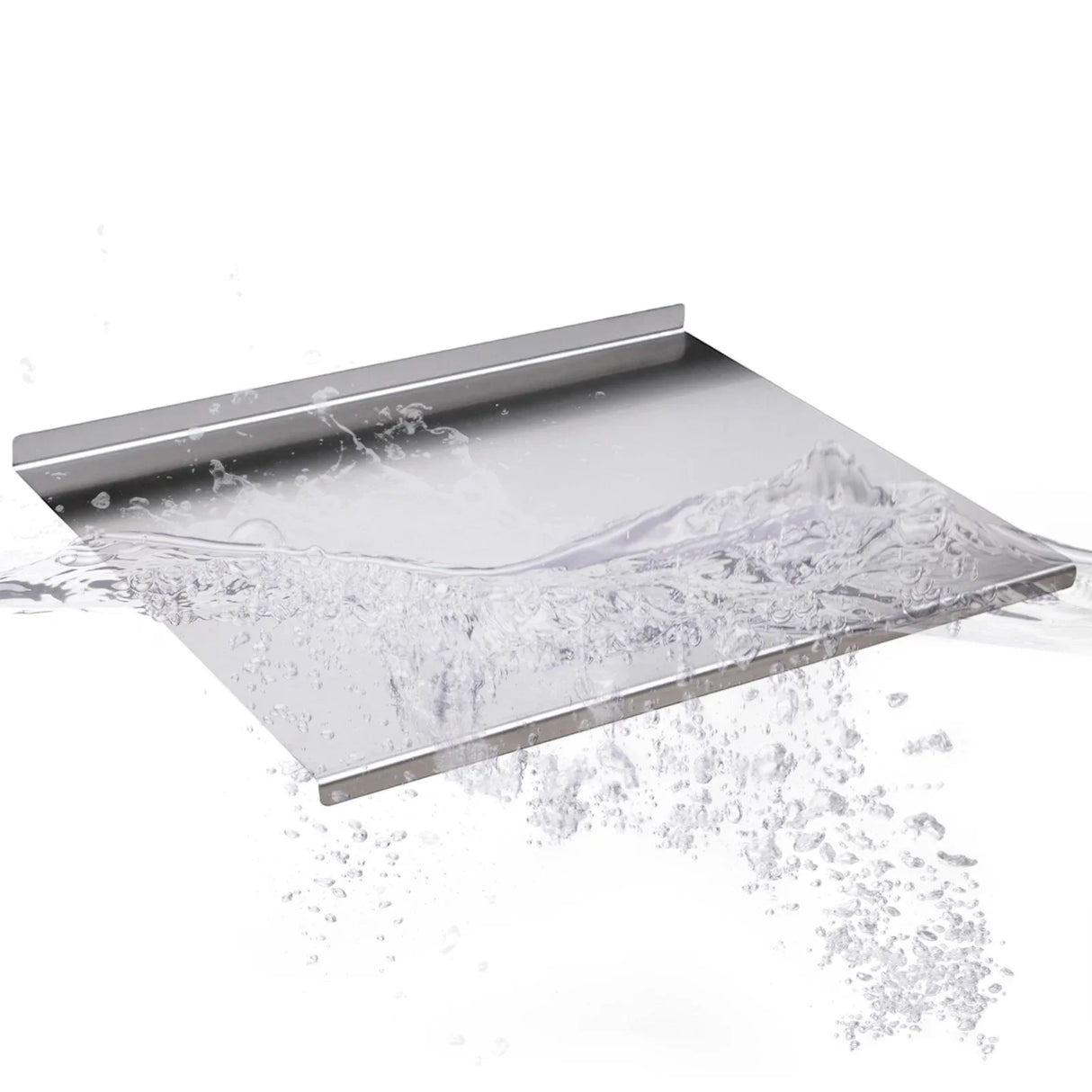 Stainless Steel Cutting Board with Lip - Versatile Kitchen Essential