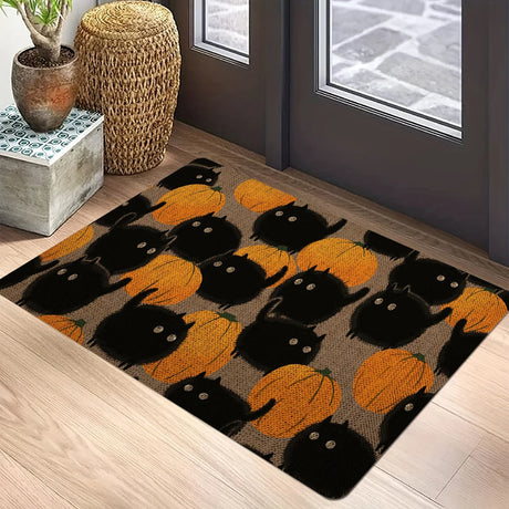 Happy Halloween Pumpkin Welcome Doormat - Julia M LifeStyles