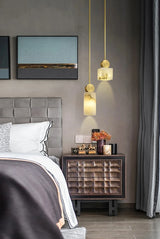 Nordic Marble+ Copper Pendant Lights LED Hanging Lamp Fixtures Bedroom Bedside Dining Room Indoor Lighting Lustres Luminaires G9 Julia M LifeStyles