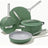Nonstick Ceramic Cookware Set Pots Pans Lids and Kitchen Storage Non Toxic PTFE & PFOA Free Oven Safe Julia M Home & Kitchen