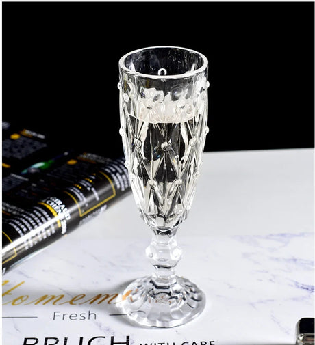 170ml Luxurious Crystal Champagne Glasses Transparent Thickened Retro Cocktail Glass Red Wine Goblet Wedding Party Accessories Julia M LifeStyles