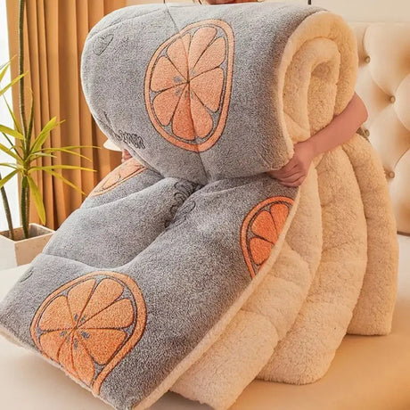 Sumptuous Lamb Wool Cotton Quilt Blanket for Year-Round Comfort Julia M LifeStyles