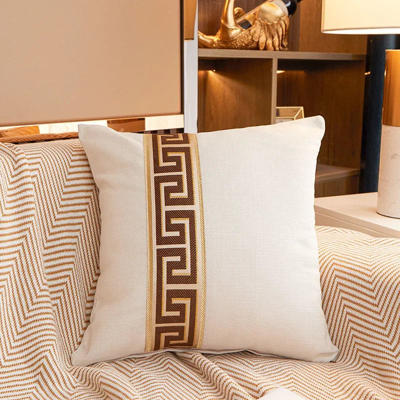 Cotton Linen Cushion Cover - Nordic Style Geometry 45x45cm - Julia M LifeStyles