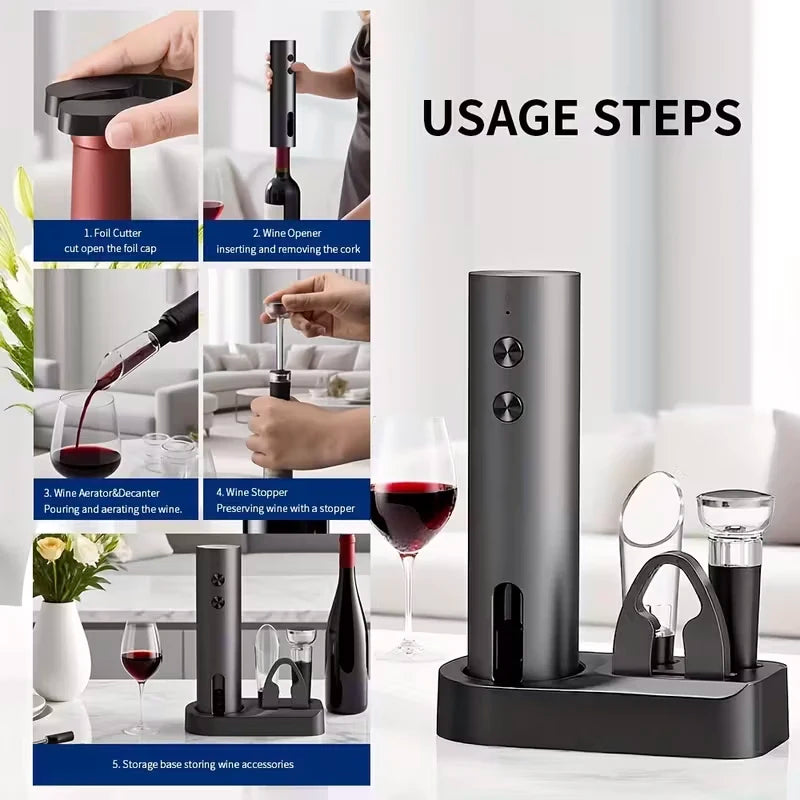 Rechargeable Electric Wine Opener Set - Julia M LifeStyles