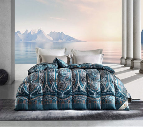 Italy Import Silk Duvet 95 White Goose down Quilt Winter Quilt Thickened Heattech Mute Floor Heating Air-Conditioning Quilt Julia M LifeStyles