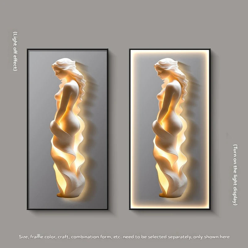 Lumière Entrance Wall Art | Illuminated Abstract Canvas
