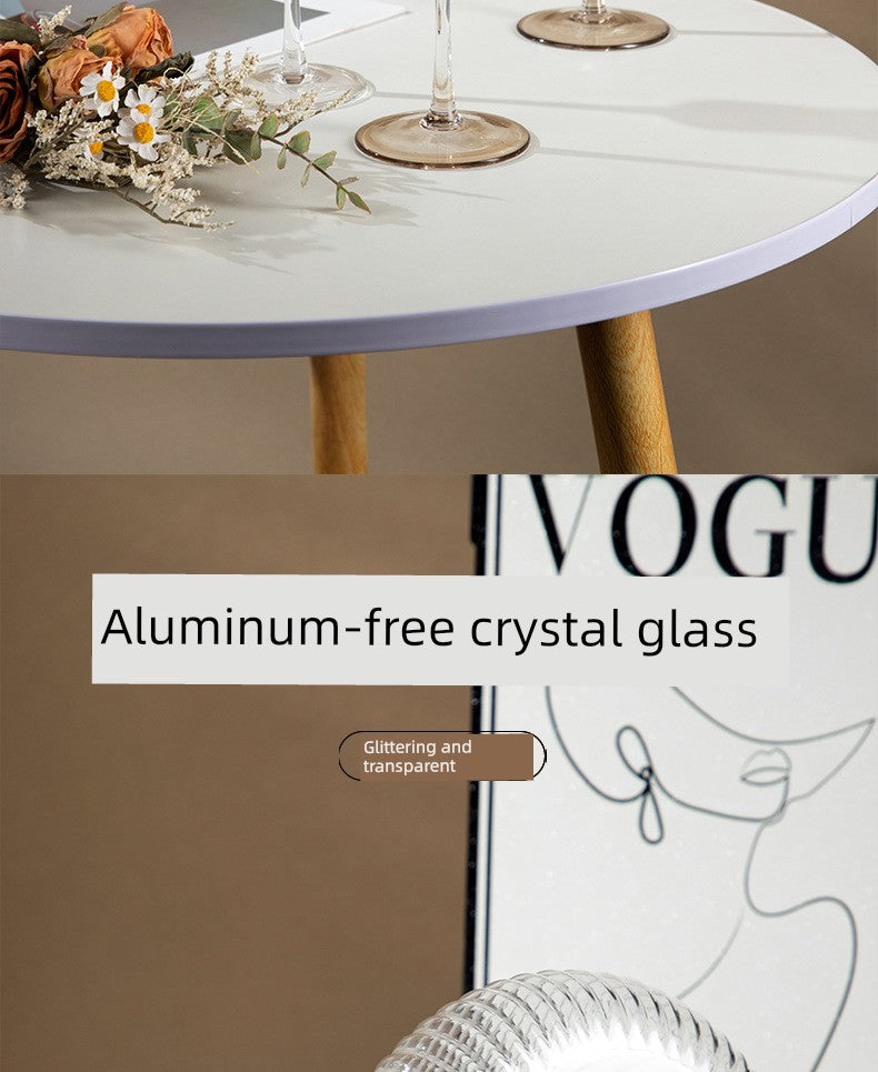 Vertical Grain Gold Waistline Goblet Champagne Glass Cocktail Glass Vertical Grain Water Cup Suit Electroplated Gold Creative Wine Ware Julia M Home & Kitchen