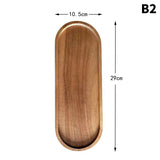 Tableware Solid Wood Food Tray Round Rectangle Dessert Plate Japanese-style Wooden Snack Fruit Tea Saucer Pallet Bread Board Julia M LifeStyles
