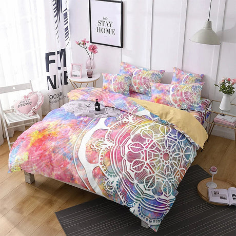 Print Bohemian Mandala Comforter Cover Super Comfortable Microfiber Fabric Bedroom Beddidng Set Datura Duvet Cover+pillowcases Julia M LifeStyles