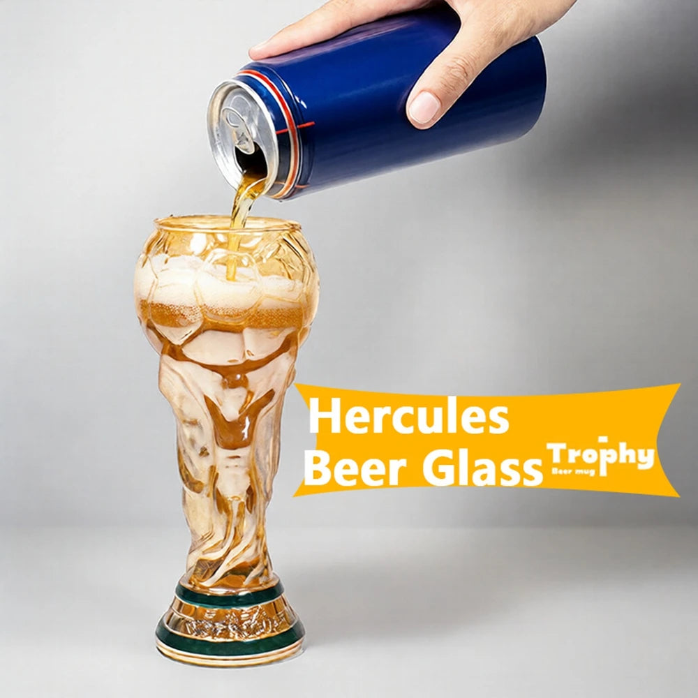 Premier Football Soccer Trophy Shaped Beer Glass