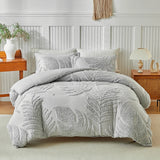 New Monstera Leaves Tufted Duvet Cover Set Single Double Bedding Set King Soft Comfortable Durable Quilt Cover and Pillowcases