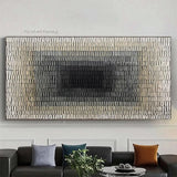 Noir Horizon Textured Canvas | Handmade Palette Knife Abstract Wall Art