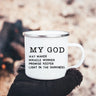 Faith Hope Love Print Christian Creative Enamel Mugs Outdoor Travel Coffee Cup Drink Dessert Milk Vintage Handle Drinkware Gift Julia M Home & Kitchen
