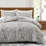Boho White Paisley Floral Duvet Cover Twin Bohemian Exotic Flower Bedding Set Reversible Red Comforter Cover for Girl Women Room Julia M LifeStyles