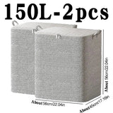 Non-woven Quilt Storage Bag with Lids Zipper Foldable Clothes Quilt Bins Container Large Capacity Dust-proof Bag Organize - Julia M LifeStyles