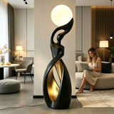 Artistic Lady Floor Lamp Moon Color Lighttapping Adjustable USB Charging Home Living Room TV Cabinet Sofa Side Floor Lamp