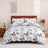 Boho White Paisley Floral Duvet Cover Twin Bohemian Exotic Flower Bedding Set Reversible Red Comforter Cover for Girl Women Room Julia M LifeStyles