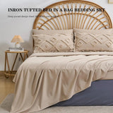 7 Pcs solid color tufted quilt set, microfiber soft and lightweight, durable and easy to wash bedding set , for all seasons Julia M LifeStyles