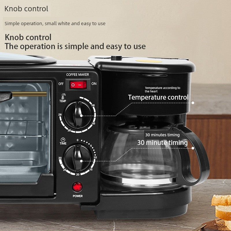 Breakfast Machine Multi-Functional For Home Bread Maker Three-in-One Electric Oven Sandwich Machine Toaster Cross-Border Overseas Same Style Julia M Home & Kitchen