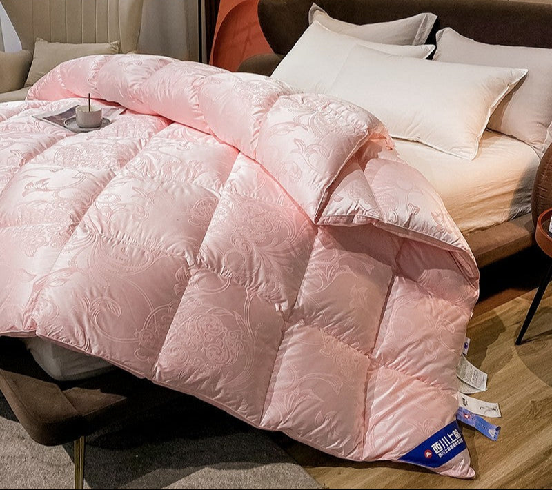 Italy Import Silk Duvet 95 White Goose down Quilt Winter Quilt Thickened Heattech Mute Floor Heating Air-Conditioning Quilt Julia M LifeStyles