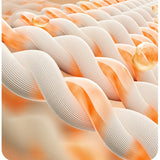 Product packaging with text 'Double warm' and an arrow, featuring a textured fabric design.