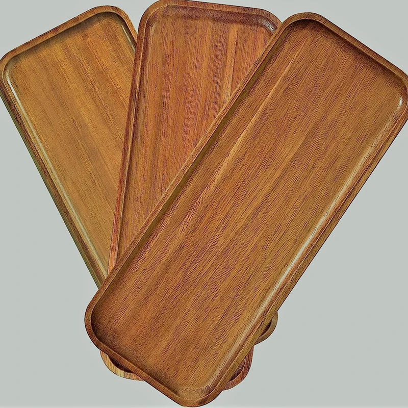 Tableware Solid Wood Food Tray Round Rectangle Dessert Plate Japanese-style Wooden Snack Fruit Tea Saucer Pallet Bread Board Julia M LifeStyles