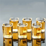 6pcs Sets Luxury Wine Glasses Transparent Glass Cup Exquisite Cocktail Glass European Style Whiskey Glass Bar Brandy Beer Cups