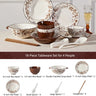 Retro Rose Household Anti-Slip full travel dish set is very luxurious luxury bowl kitchen dinner sets ceramic plates porcelain