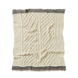 Nordic Luxury Cable Knit Handwoven Throw Blanket | Textured Bedspread & Nap Blanket | Multi-Use Decorative Sofa Cover