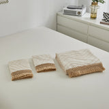 Bohemia Wavy Cut Flowers with Tassel Duvet Cover Set Single Double Boho Bedding Set Queen Soft Grace Quilt Cover and Pillowcases