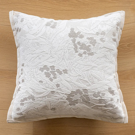 Exquisite Nordic Floral Embroidery French Cream Throw Pillow Cover Julia M LifeStyles