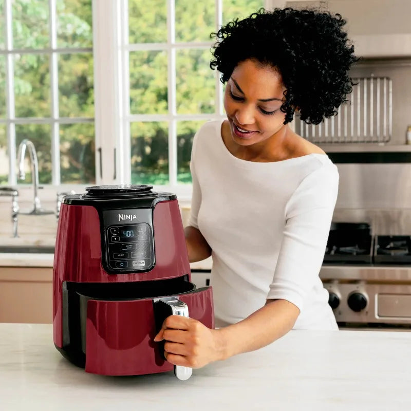 Ninja 4Qt Air Fryer, Nonstick Basket with Crisper Plate, 1550 Watts, White Julia M LifeStyles