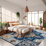Moroccan Retro Style Bathroom and Living Room Floor Mat