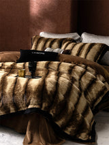 Faux Fur Duvet Cover Set with Sheet, Queen & King