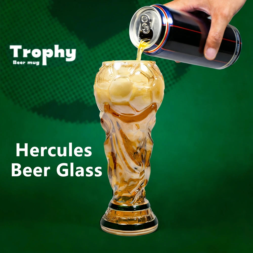 Premier Football Soccer Trophy Shaped Beer Glass