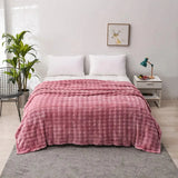 Cozy Coral Fleece Rabbit Fur Blanket for Sofa & Bedroom Julia M LifeStyles