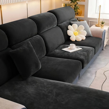 Thickened Elastic Silver Fox Fleece Sofa Cover